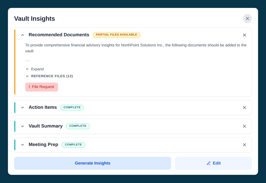 FutureVault Client and Advisor Insights